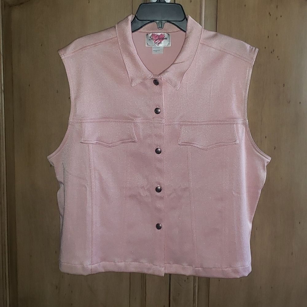 NWOT St. Joanne Jeans Cotton Button Down Vest
